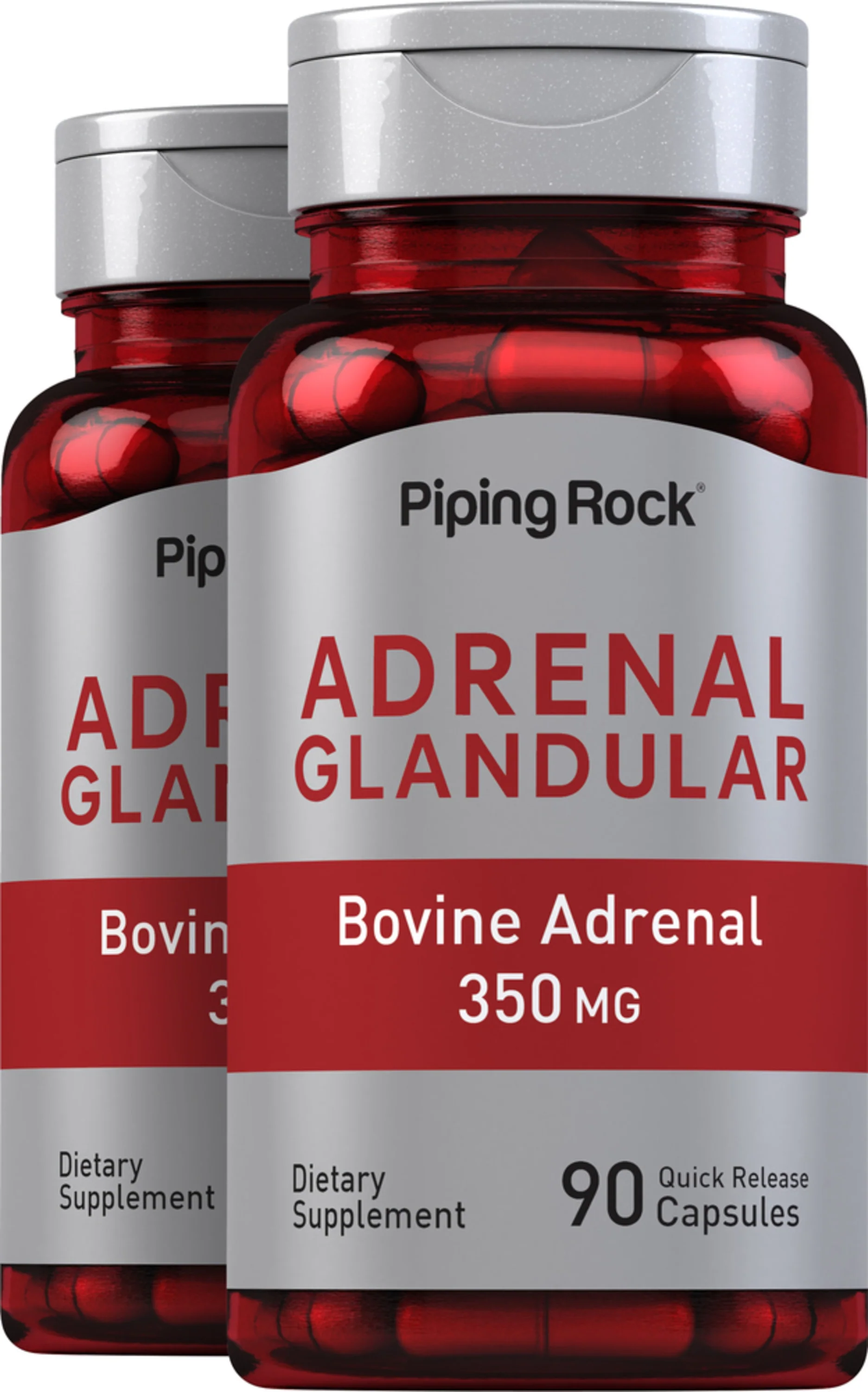 Adrenal Glandular (Bovine), 350 mg, 90 Quick Release Capsules, 2 Bottles