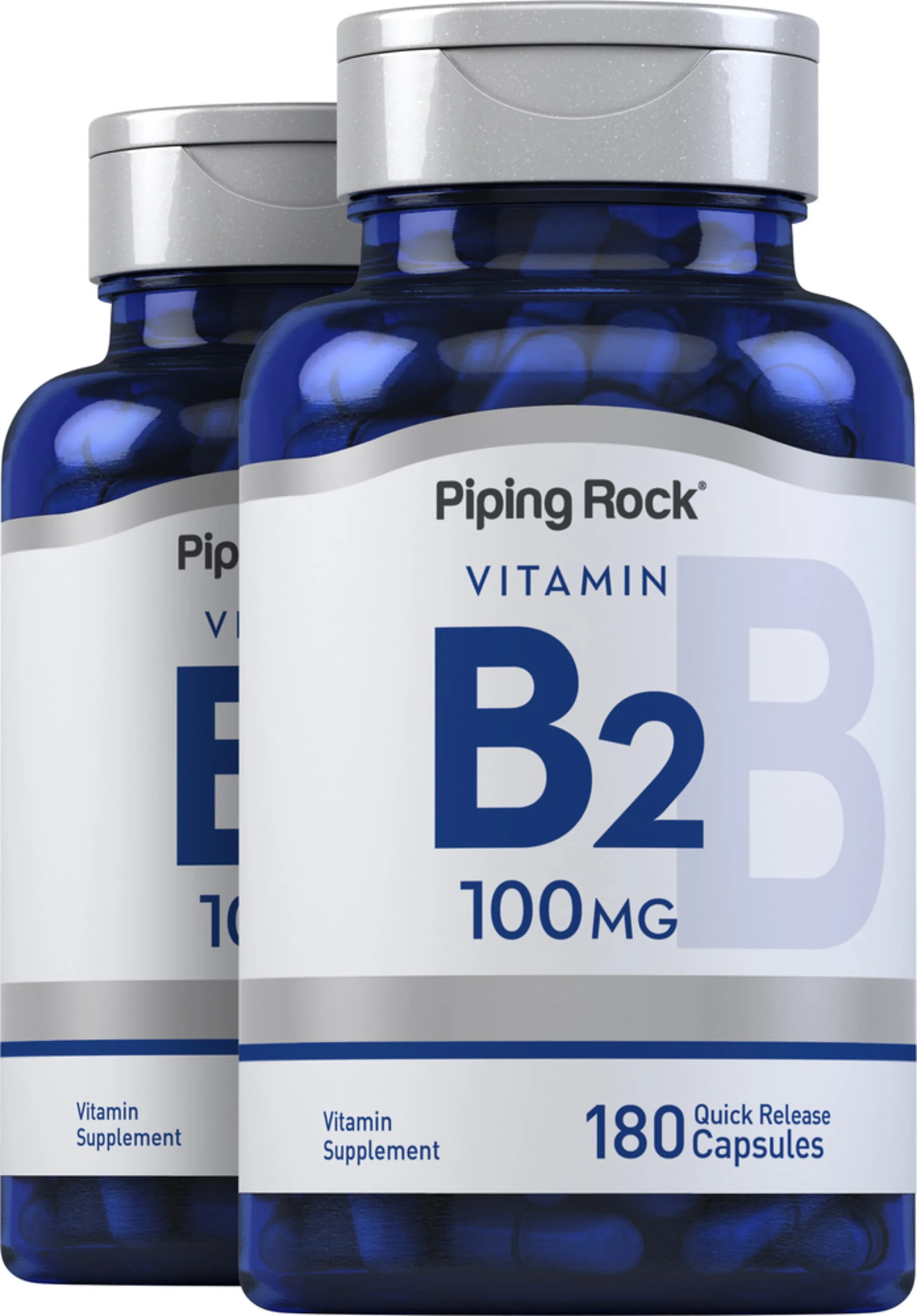 B-2 (Riboflavin), 100 mg, 180 Quick Release Capsules, 2 Bottles