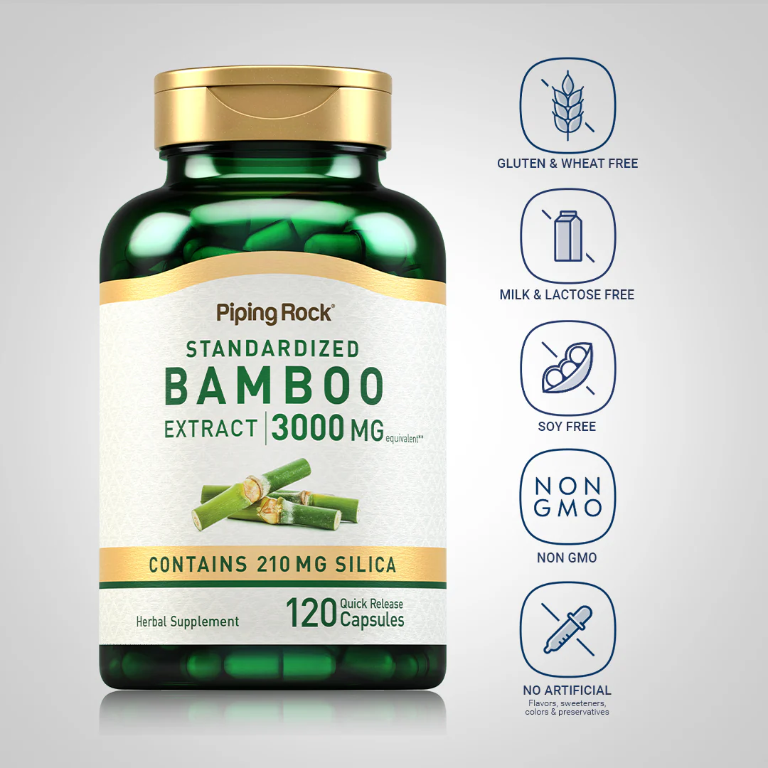 Bamboo Extract, 3000 mg, 120 Quick Release Capsules - Image 5