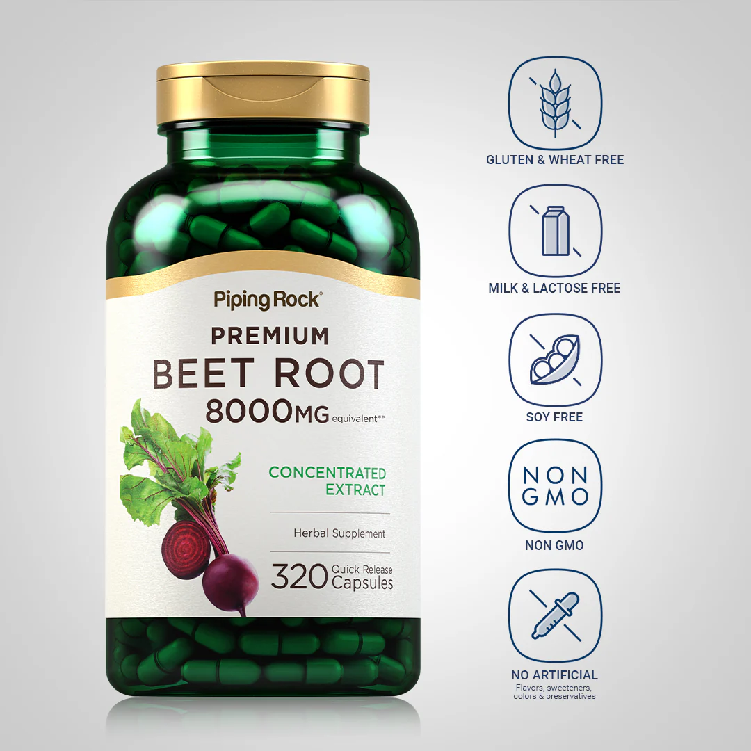 Beet Root Concentrated Extract, 8000 mg, 320 Quick Release Capsules - Image 4