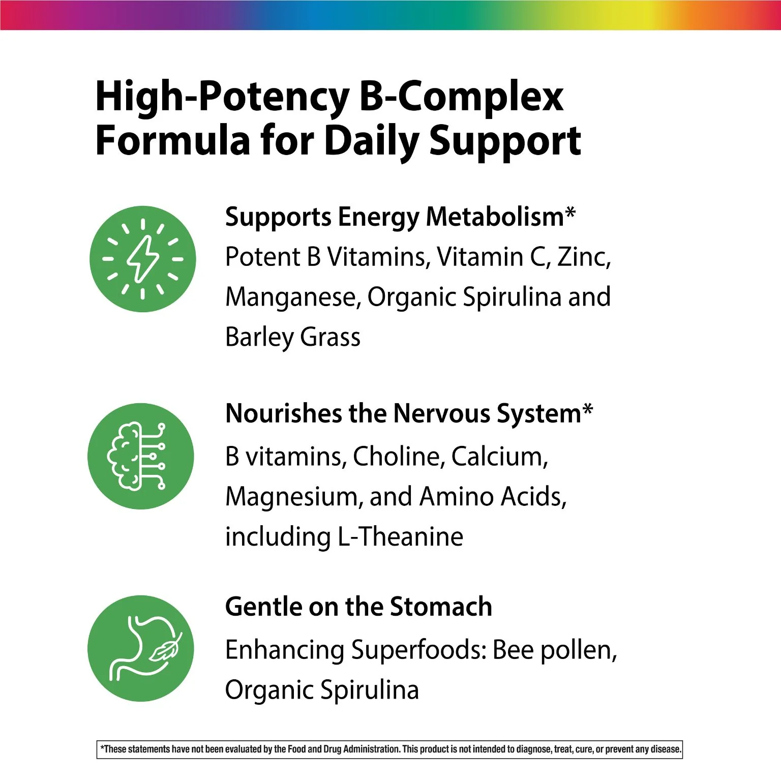 Complete B-Complex + Real Food Nutrients, 90 Vegan Caplets - Image 3