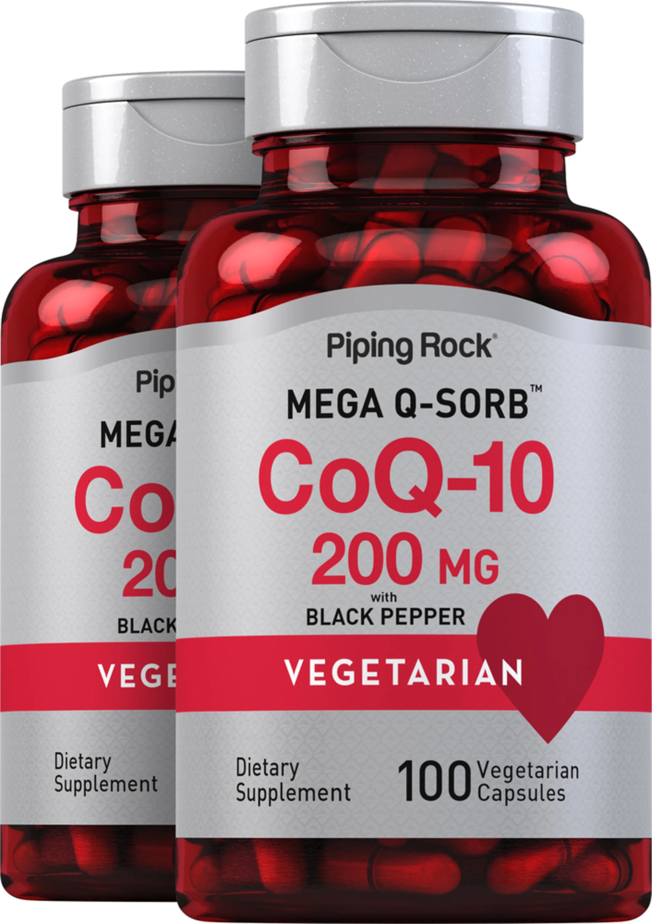 CoQ10, 200 mg, 100 Vegetarian Capsules, 2 Bottles