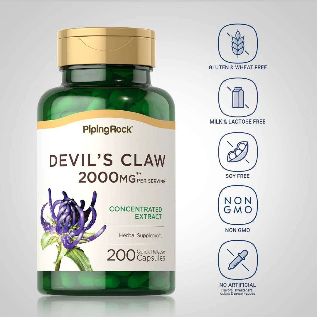 Devils Claw, 2000 mg (per serving), 200 Quick Release Capsules - Image 5