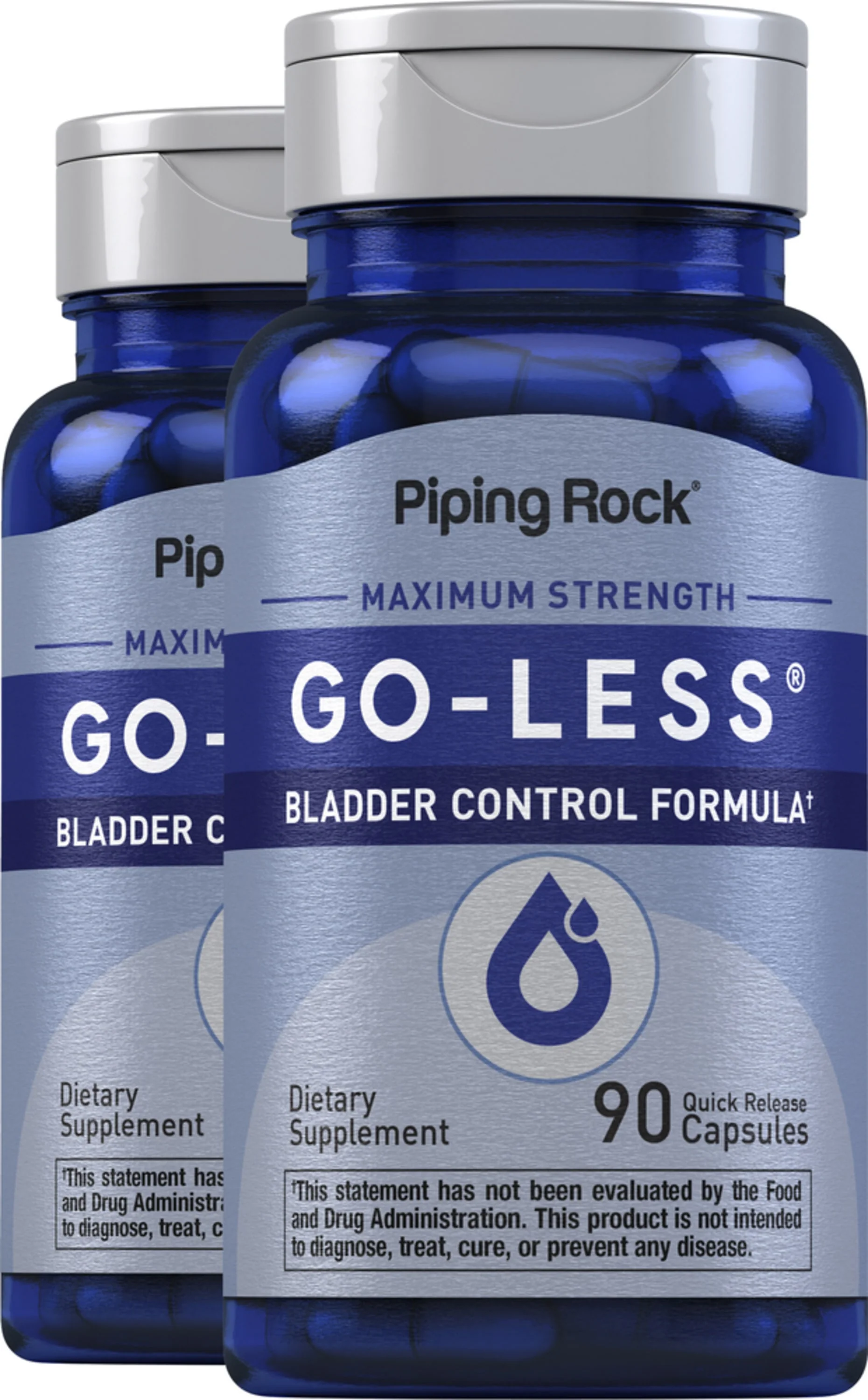 Go-Less Bladder Control (Maximum Strength), 90 Quick Release Capsules, 2 Bottles