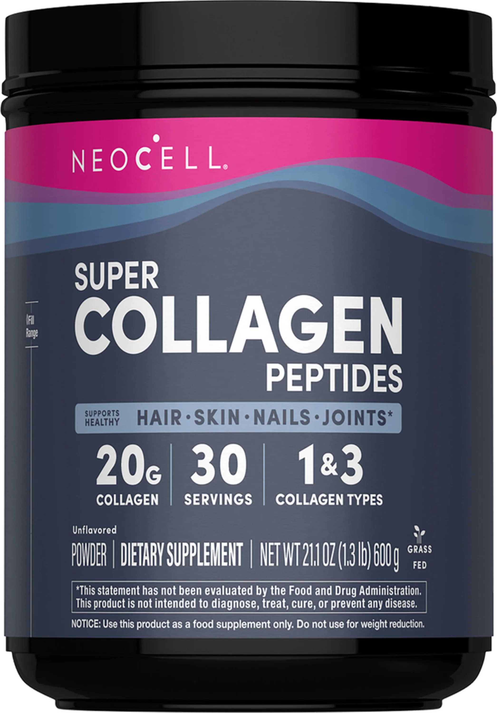 Grassfed Collagen Peptides, 21.1 oz (600 g) Powder