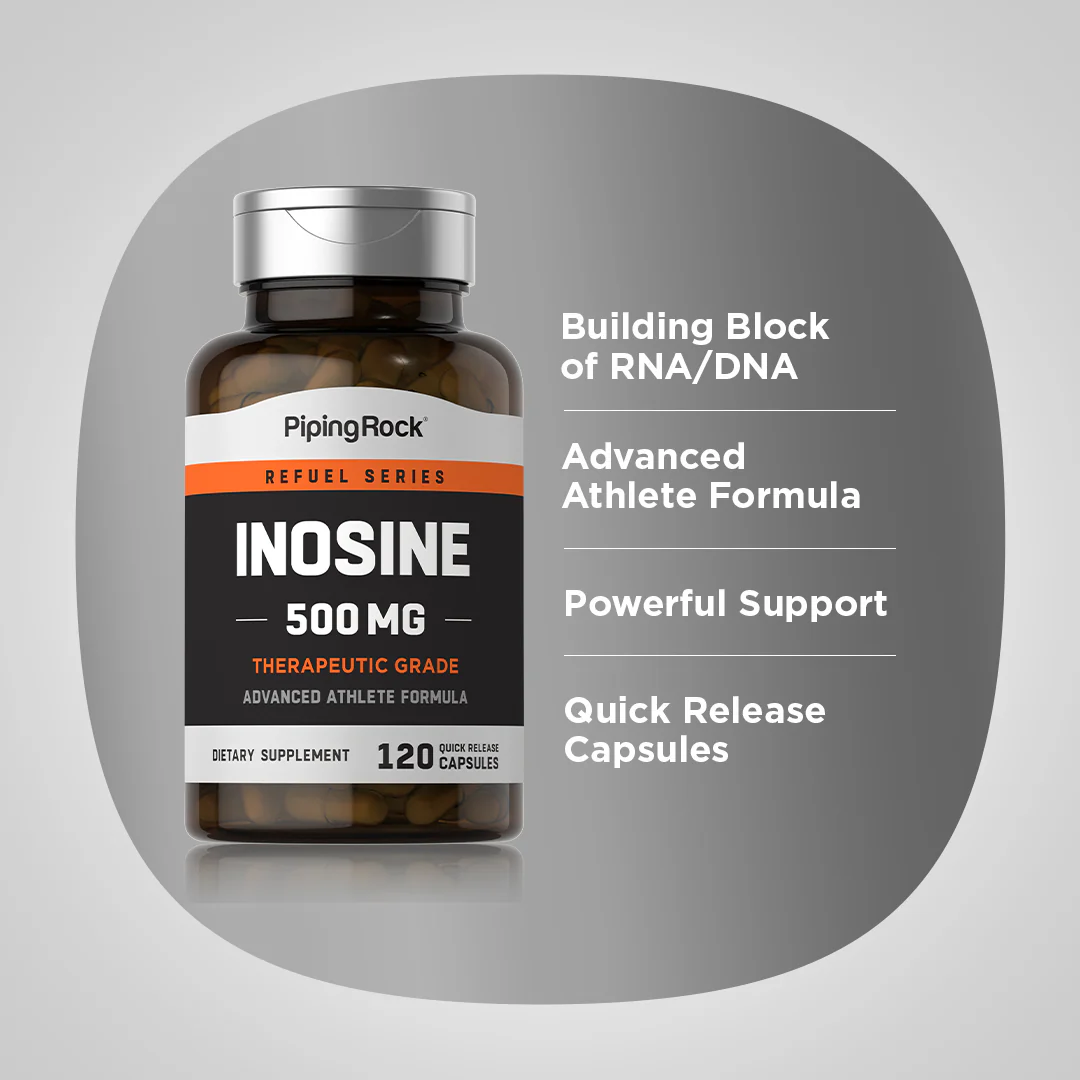 Inosine, 500 mg, 120 Quick Release Capsules - Image 5