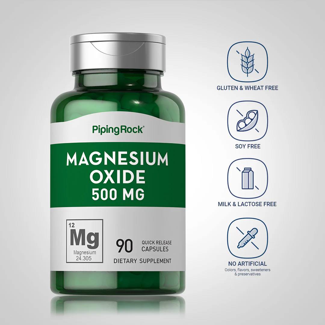 Magnesium Oxide, 500 mg, 90 Quick Release Capsules - Image 5