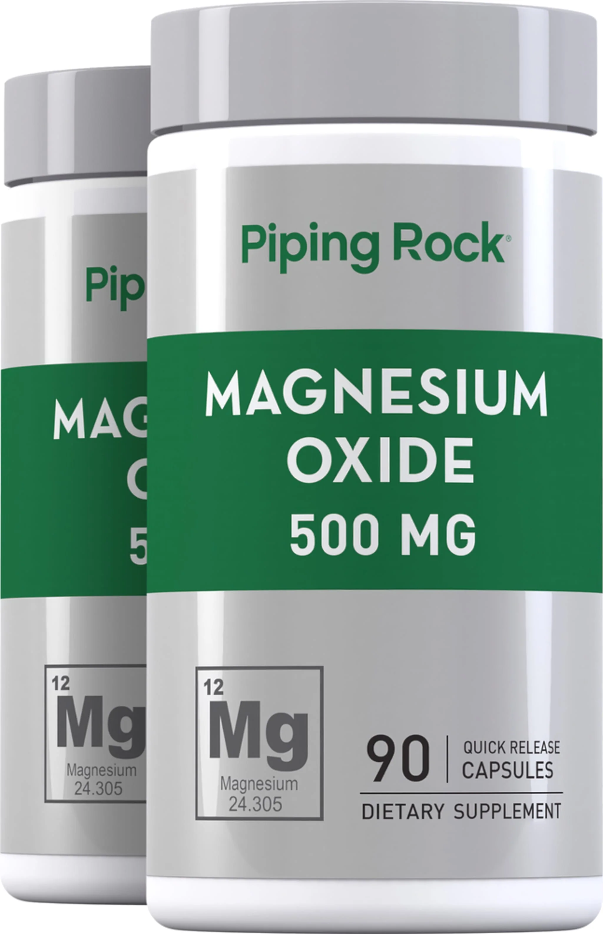 Magnesium Oxide, 500 mg, 90 Quick Release Capsules, 2 Bottles