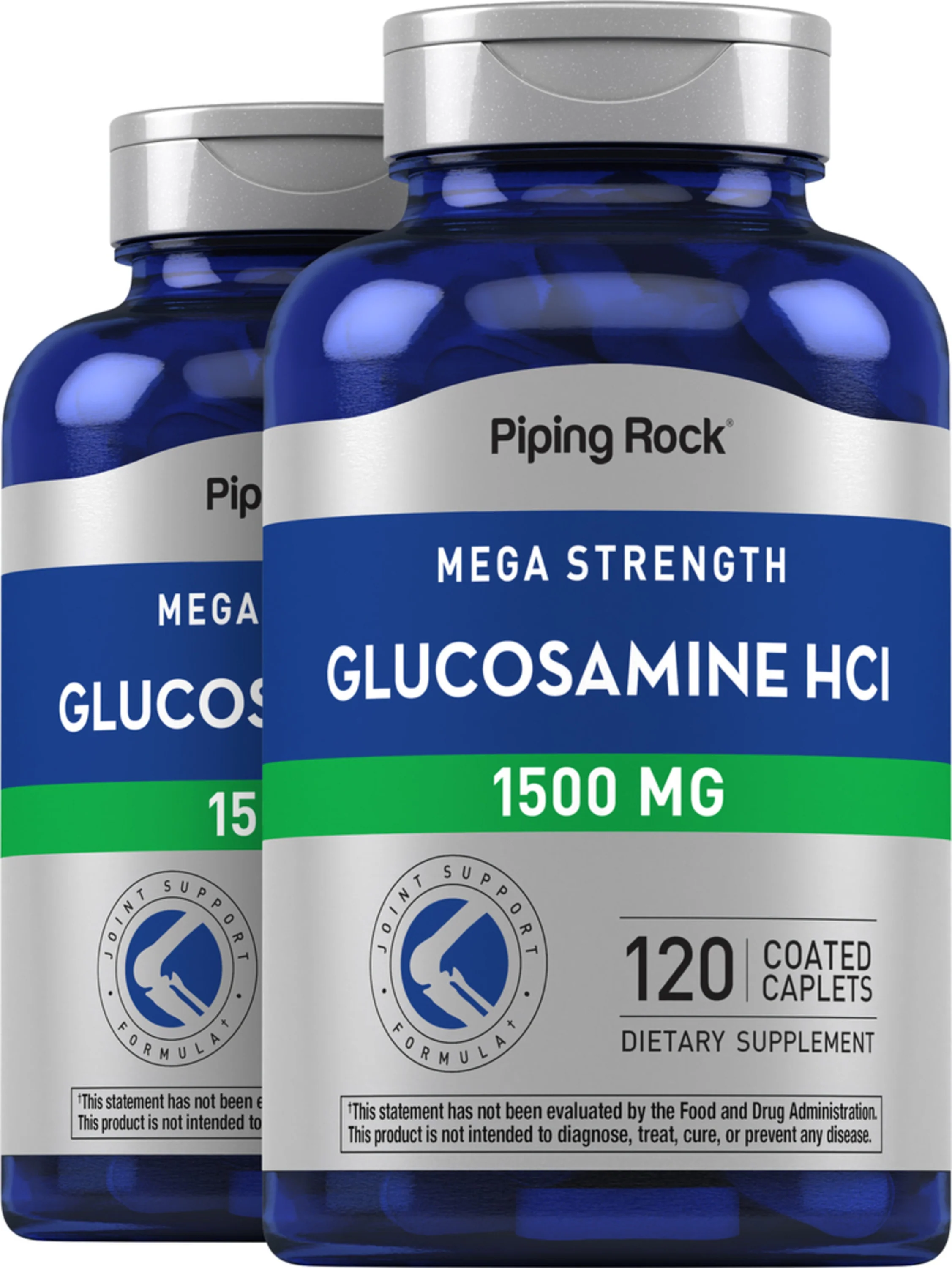 Mega Glucosamine HCI, 1500 mg, 120 Coated Caplets, 2 Bottles