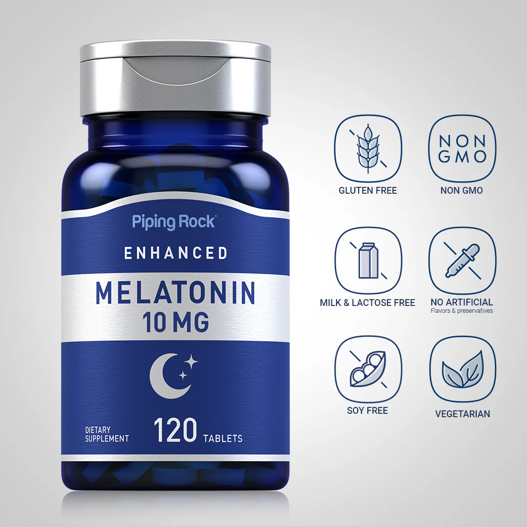 Melatonin, 10 mg, 120 Tablets - Image 5