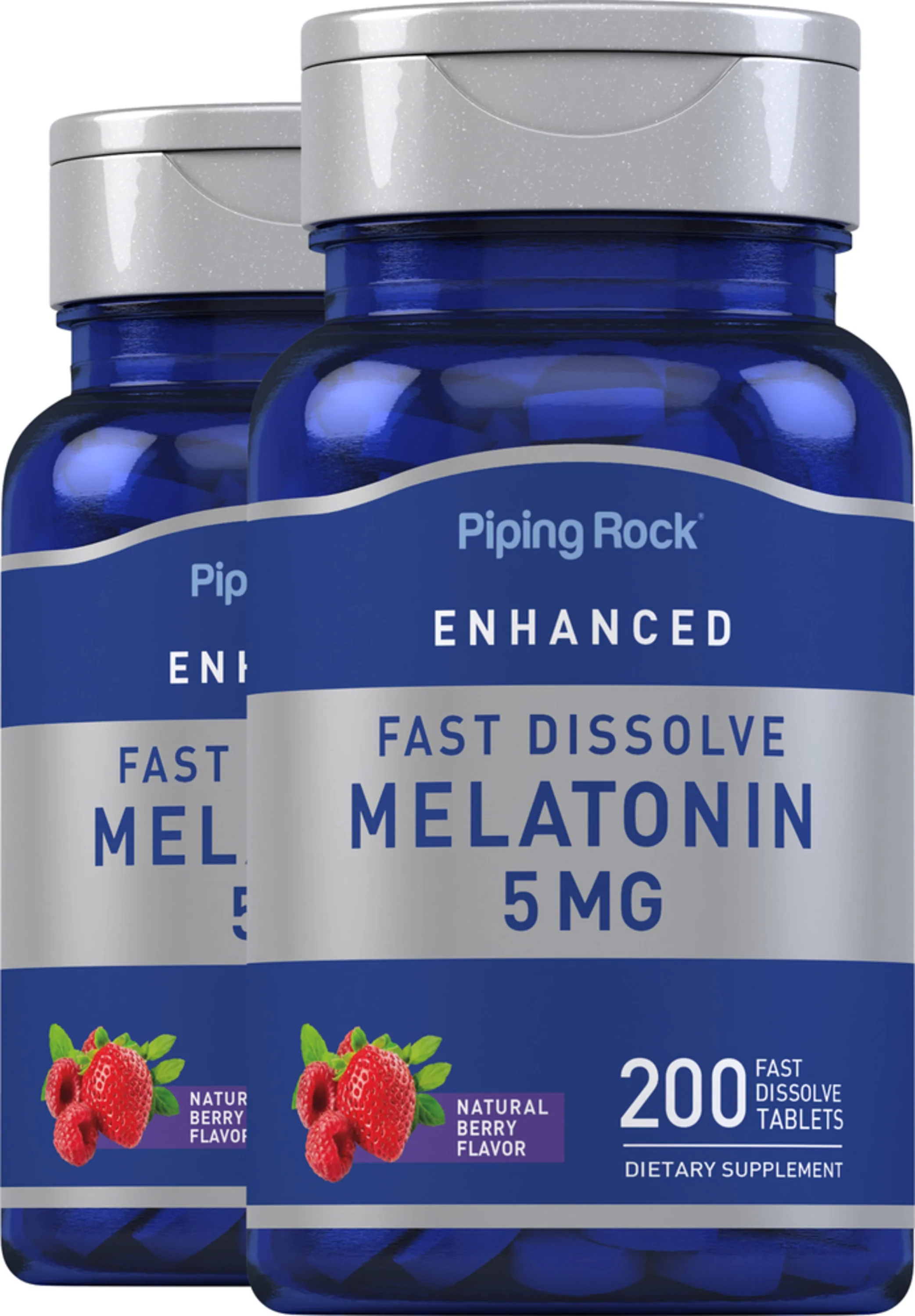 Melatonin Fast Dissolve Tablets, 5 mg, 200 Fast Dissolve Tablets, 2  Bottles