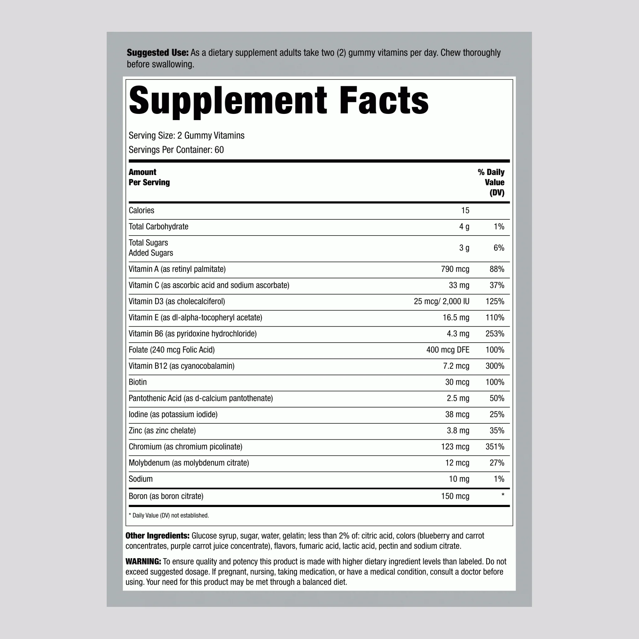 Men's Multi (Berry), 120 Gummies - Image 2
