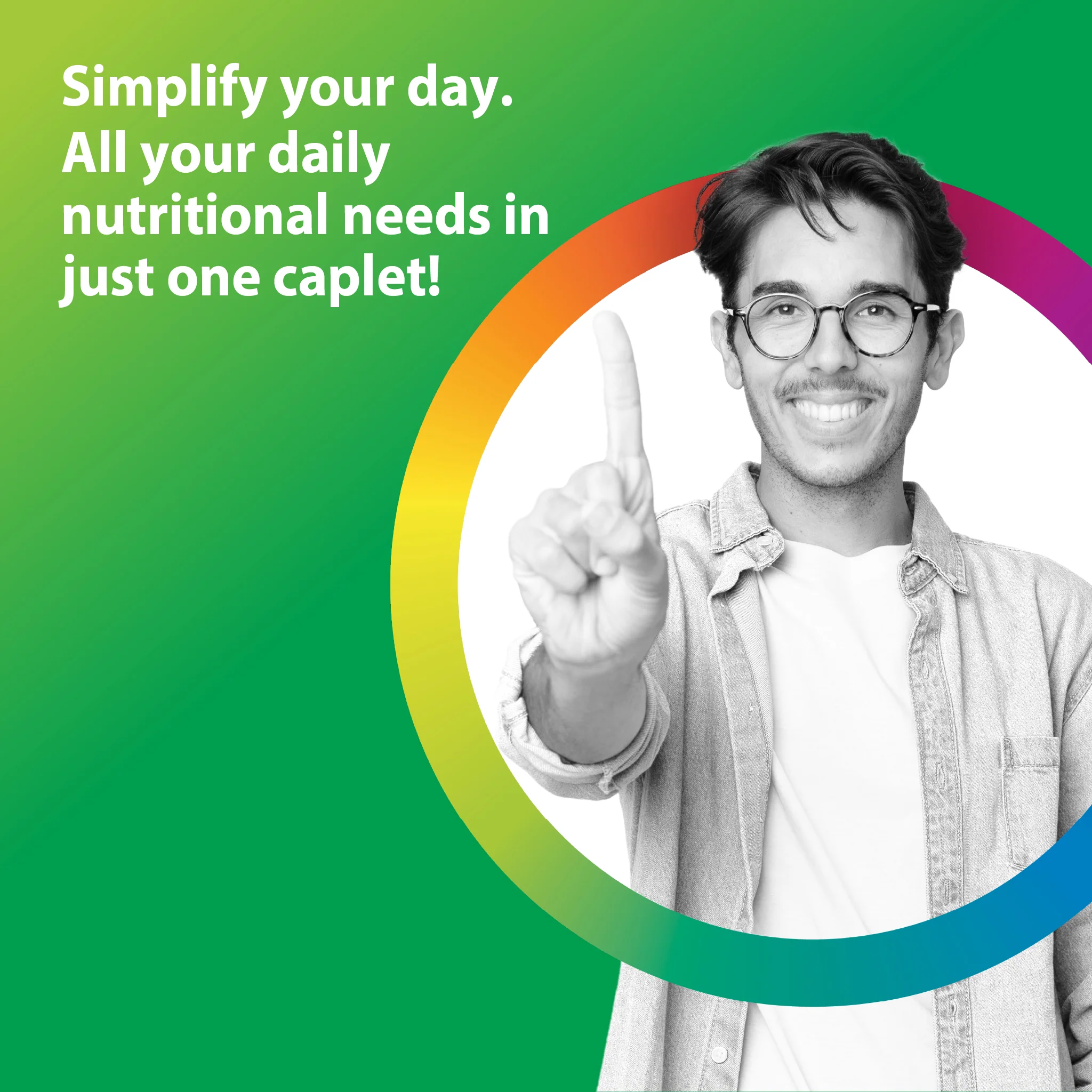 Men's One + Real Food Nutrients, 150 Vegetarian Caplets - Image 6