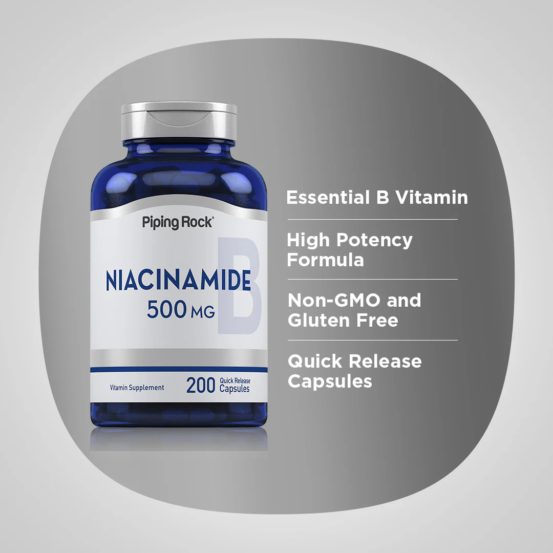 Niacinamide B-3, 500 mg, 200 Quick Release Capsules - Image 4