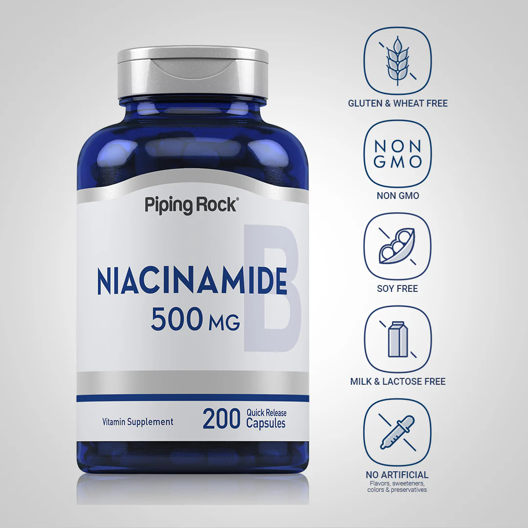 Niacinamide B-3, 500 mg, 200 Quick Release Capsules - Image 5