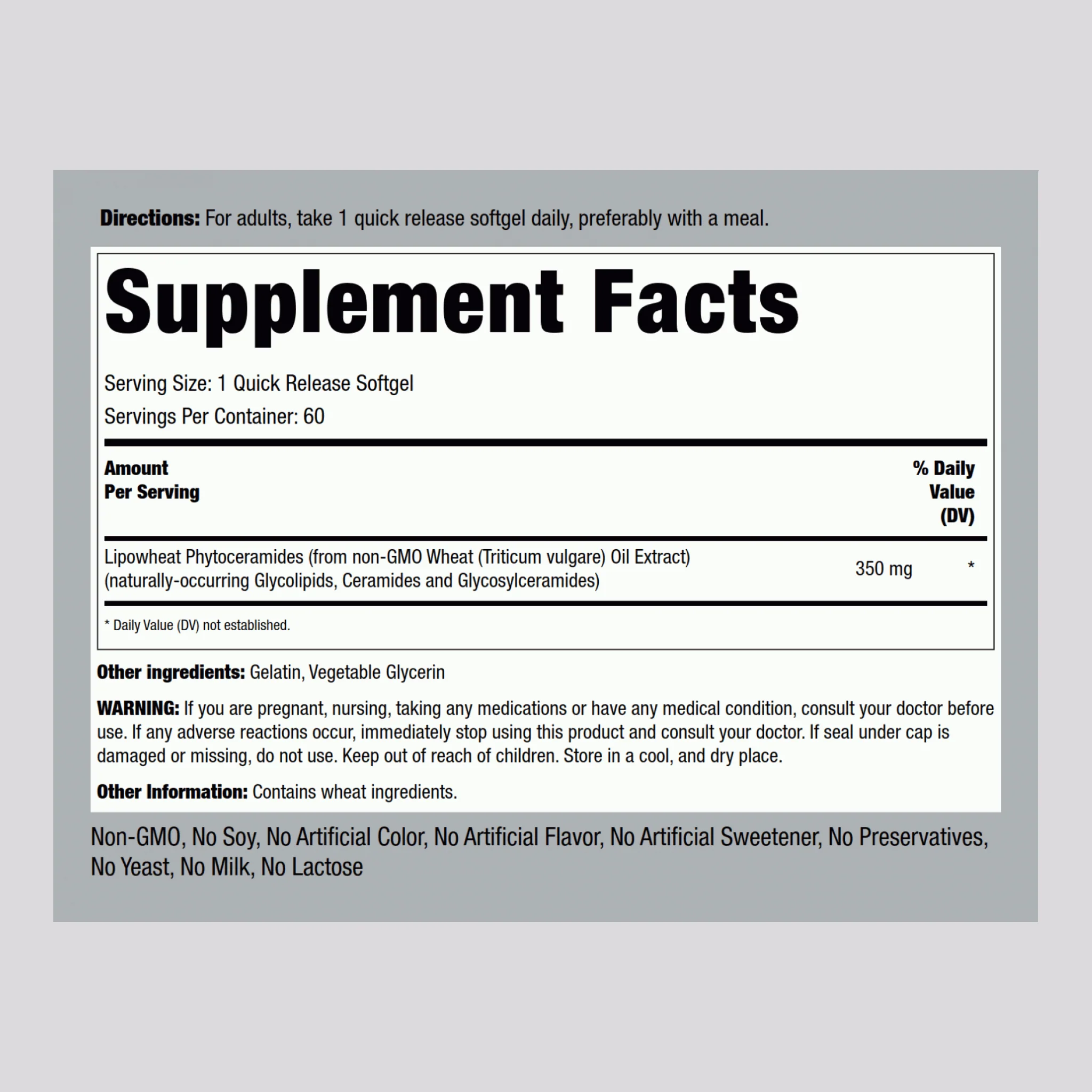 Phytoceramides Complex, 1500 mg, 100 Quick Release Capsules, 2 Bottles - Image 2