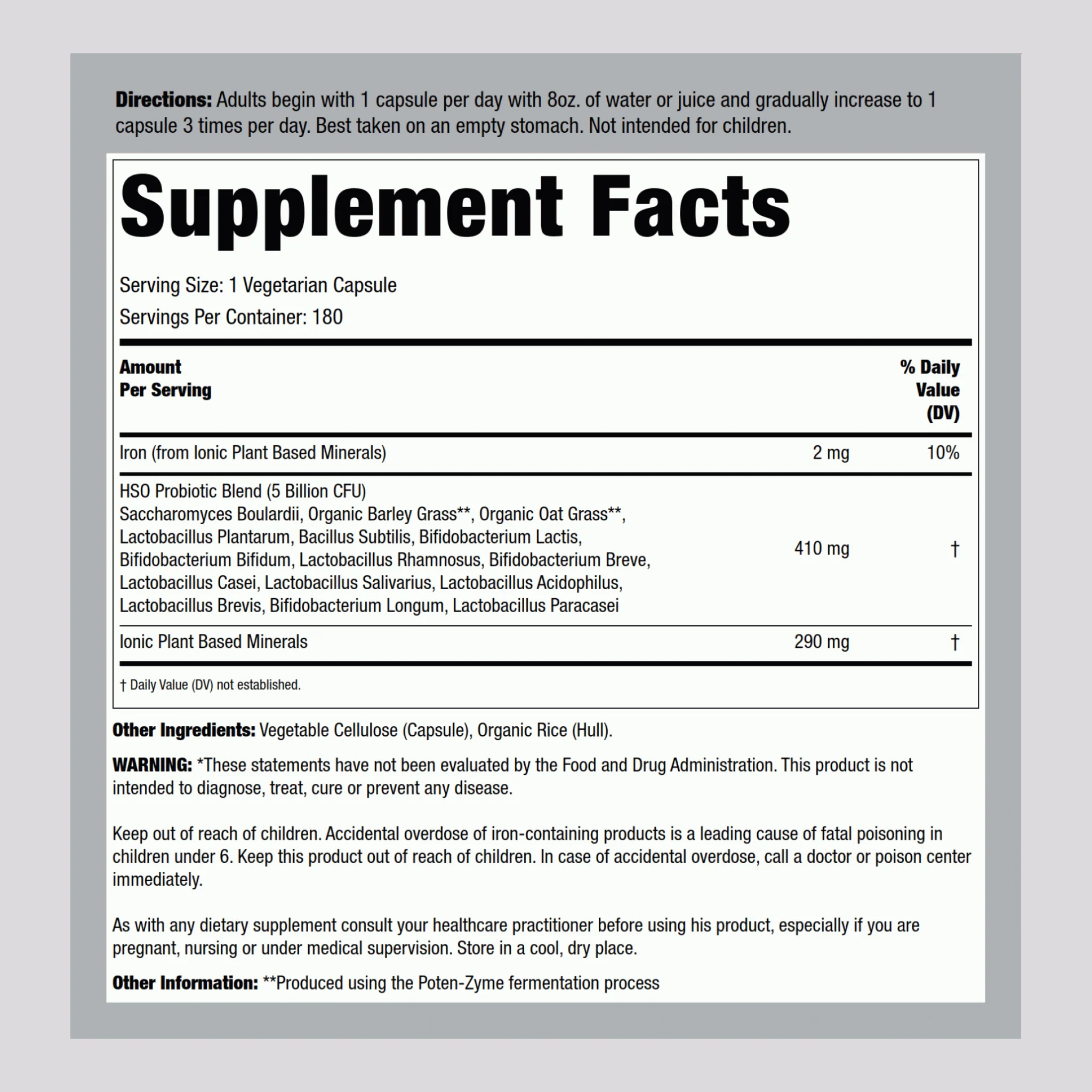 Primal Defense Ultra Probiotic Formula, 180 Vegetarian Capsules - Image 2