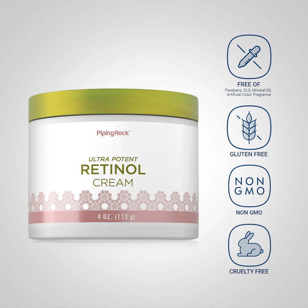 Retinol Cream (Ultra Potent Vitamin A Cream), 400,000 IU per Jar IU, 4 oz (113 g) Jar - Image 4